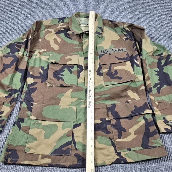 US Army‎ Woodland Camo Jacket Mens Medium Short Combat BDU Coat Military - Picture 7 of 11